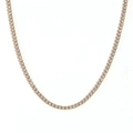 Collana tennis classica in acciaio inossidabile dorato con zirconi tondi da 2mm - Collana Zirconi 2mm 40+5cm - Oro