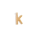 18K gold plated lowercase k pendant with twisted rope texture and polished finish - Gold-K