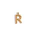 18K gold plated stainless steel letter R pendant with twisted rope design for necklace - Gold-R