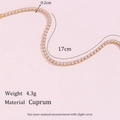 18K vergulde koperen tennisarmband met ronde zirkonia steentjes van 0,2 cm breed - Zirkonia Ketting Stijl / Goud