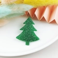 Sparkly green acrylic Christmas tree pendant with glitter finish and pre-drilled hole - Green Glitter Tree (3)