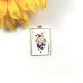 Enamel Joker Playing Card Charm with Cartoon Rabbit Design for DIY Jewelry Making - 10Pcs / Rabbit Joker Style (1)