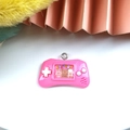 Pink resin gaming controller charm for DIY accessories and keychain crafting - Deep Pink