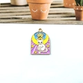DIY Alloy Cat Charm with White Cat, Crescent Moon and Purple Enamel Detail - Arch White Cat Style (Gold 4)