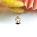 Lindo colgante de vaca de aleación con esmalte blanco para accesorios de joyería DIY - Vaca