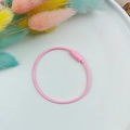 Rosa beschichteter Stahldraht-Schlüsselring mit Schraubverschluss für DIY-Zubehör - Rosa