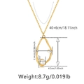 Collier en laiton plaqué or 18 carats avec pendentif ovale et perles blanches - Perle Artificielle Ovale Irrégulière(KN0324) / Or 18 carats