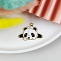 Cartoon panda emaille bedeltje van legering voor DIY sieraden en sleutelhangers goud - Liggende Panda