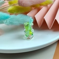 Pendentif mignon ours vert en résine pour bijoux DIY et accessoires faits à la main - Vert