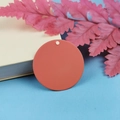 Matter terrakottafarbener runder Anhänger für DIY-Schmuck mit Loch zum Basteln - Orange