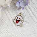 Pendentif fantôme blanc aux yeux rouges pour création de bijoux d'Halloween - Fantôme avec Langue(5)