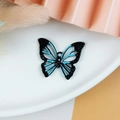 DIY butterfly charm with black crystals and sky blue enamel finish for jewelry making - Butterfly Pendant / Blue(3)