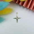 Golden cross star charm with clear zircon for DIY earring jewelry making components - Gold Rhinestone Cross Star (4)