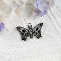 Pendentif papillon cercueil gothique avec tête de mort pour bijoux DIY Halloween - Cercueil Papillon Squelette(14)