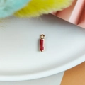 DIY jewelry pendant accessory featuring red enamel finish and gold-plated metal ring - Firecrackers