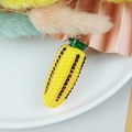 Cute resin corn pendant with yellow grains and green tip for DIY jewelry making - Large Corn