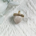 DIY golden and beige acorn pendant charm for handmade earrings and necklaces - Cream White Acorn Style (3)