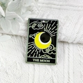Handmade Halloween acrylic tarot card The Moon XVIII pendant for jewelry making - The Moon Tarot Style (2)