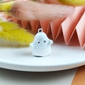 Lindo colgante de fantasma blanco con ojos morados para joyería de Halloween - Fantasma Blanco (1)