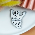 Ghost acrylic charm with Overthink Everything text for DIY jewelry making - Overthink Everything Ghost / Ghost