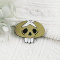 Pendentif tête de mort doré en acrylique pour boucles d'oreilles DIY au style cartoon - Style Crâne Doré (6)