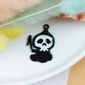 Cartoon Magere Hein emaille hanger in zwart-wit voor DIY Halloween sieraden maken - Magere Hein (22)