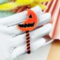 Halloween acrylic pumpkin lollipop pendant for DIY earrings and jewelry making - Pumpkin Lollipop