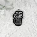 Pendentif fantôme dans une tasse de café gravé Black Like My Soul pour bijoux DIY - Style Tasse de Café Fantôme (YZ1494-10)