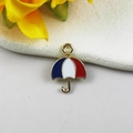 Miniature umbrella pendant charm in US flag colors for DIY jewelry making and crafts - Umbrella Shape (5007939385607)