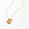 Golden balloon style initial G pendant necklace with polished mirror finish and thin chain - Letter G Style (KN0464-G)