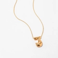 Polished gold initial J letter pendant on a delicate chain necklace for women - Letter J Style (KN0464-J)