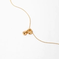 Polished 18k gold-plated irregular abstract letter pendant on a fine link chain - Letter P Style (KN0464-P)