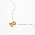 Minimalist gold-plated bubble letter R necklace with a polished shiny finish - Letter R Style (KN0464-R)