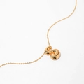 Classic 18K gold plated necklace featuring a 3D polished letter B alphabet pendant - Letter S Style (KN0464-S)