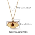 Tabella taglie dettagliata per collana con ciondolo occhio solare con misure in cm e pollici - Occhio Del Sole Pietra Marrone (SN0024-2) / Acciaio inossidabile
