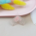Rosa Glitzer-Fischschwanz-Anhänger aus Harz mit Sternpailletten für DIY-Schmuck - Hellrosa
