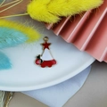 Ciondolo cappello di Natale in lega con stella e fiocco per creazione gioielli fai-da-te - Ciondolo Cappello di Natale con Fiocco Verde (6)