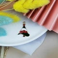 Ciondolo albero di Natale in smalto verde e rosso con occhiello dorato per gioielli DIY - Ciondolo Albero di Natale Tricolore con Stella Rossa (7)