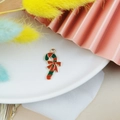 Ciondolo bastoncino di zucchero smaltato con fiocco rosso per gioielli natalizi - Ciondolo Bastoncino di Zucchero con Fiocco (9)