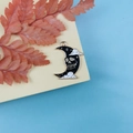 Cartoon enamel moon skull charm pendant with golden metal edges for DIY jewelry making - Moon Skull Cloud (2)