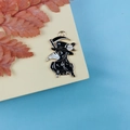 Pendentif docteur de la peste en métal émaillé noir et or pour bijoux personnalisés - Médecin de Peste Faux (6)