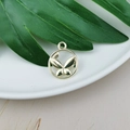 Pendente rotondo dorato con farfalla per la creazione di gioielli fai da te e bracciali - Stile Anello Farfalla (1) / Oro