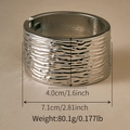 Silver wide cuff bracelet featuring irregular hammer texture and hinged opening - Irregular Hammered Silver Bangle (SZ60789-6)