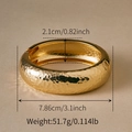 Irregular vintage gold alloy cuff bracelet with hammered texture and 2.1cm width details - Hammered Gold Thick Bangle (SZ60790-3)
