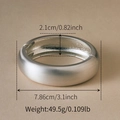 Irregular vintage matte silver bangle with textured finish, width 2.1cm and diameter 7.86cm - Matte Silver Thick Bangle (SZ60790-6)