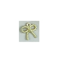 Colgante de lazo dorado con textura de cuerda trenzada para crear pendientes DIY - Dorado