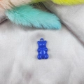 Cute blue candy bear charm in shiny finish for DIY jewelry making and handmade crafts - Dark Blue
