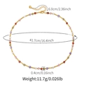 Spécifications de taille pour un collier de perles en cristal avec fermoir doré - Collier de Perles Rondes Facettées Colorées (KN0605)