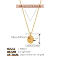 Detailed view of 18K gold plated brass necklace with butterfly pendant dimensions - Oval Butterfly Relief Pendant (KN0667)