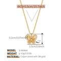 Detailed specs of the 18K gold plated copper butterfly pendant with zircon stones - Radial Pattern Butterfly Diamond Pendant (KN0664)